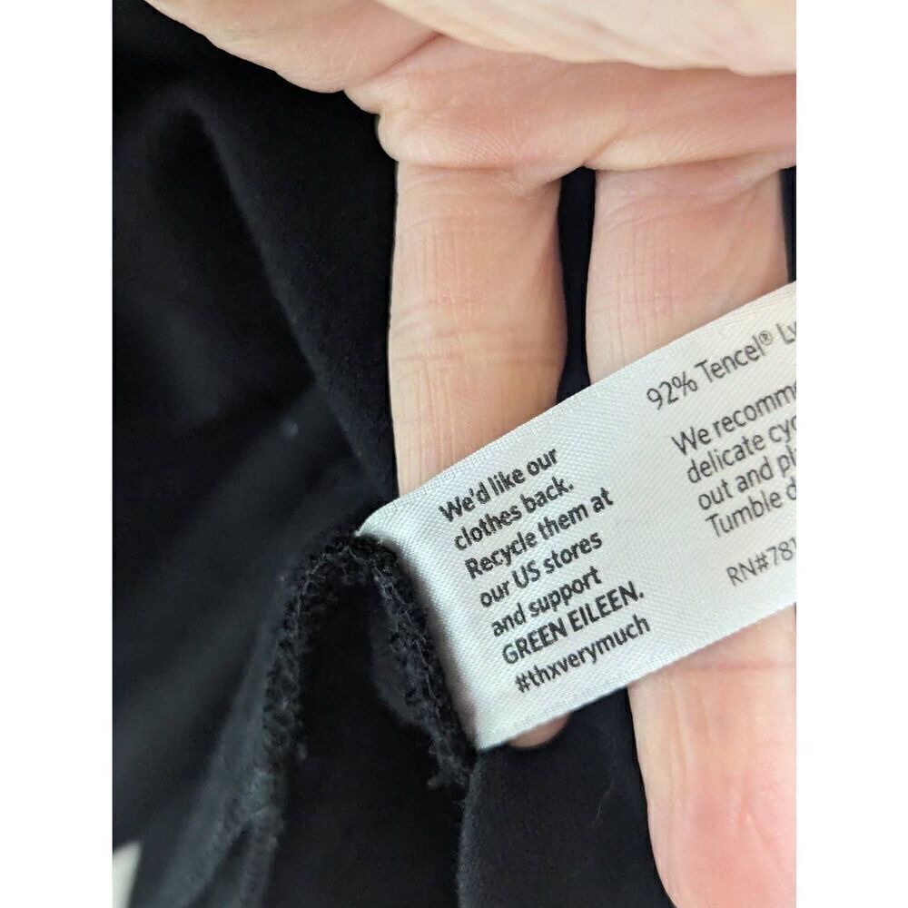 Eileen Fisher Women's Black Hi Low Hem Super Soft Knit Long Sleeve Tunic Large - Picture 7 of 8